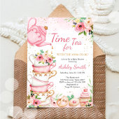 Time for Tea Birthday Party Invitation Kaart