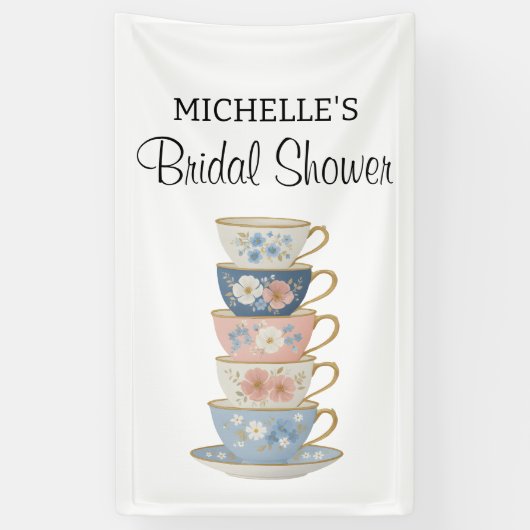 Time for Tea Bridal Shower Banner (Verticaal)