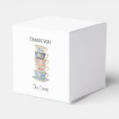 Time for Tea Bridal Shower Favor Boxes Bedankdoosjes (Achterkant)