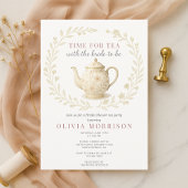 Time for Tea Bridal Shower Floral Wildflower  Kaart