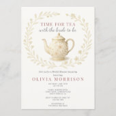 Time for Tea Bridal Shower Floral Wildflower Kaart (Voorkant)