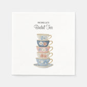 Time for Tea Bridal Shower Paper Napkin Servet (Voorkant)