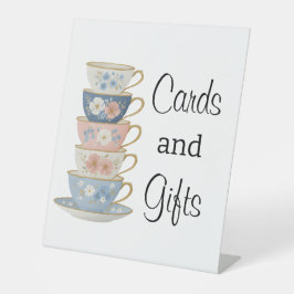 Time for Tea Bridal Shower Table Top Sign Reclamebord Met Voetstuk