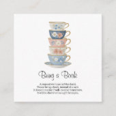 Time for Tea Floral Bridal Shower Enclosure Card Informatiekaartje (Voorkant)