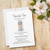 Time for Tea Floral Bridal Shower Invitation Kaart