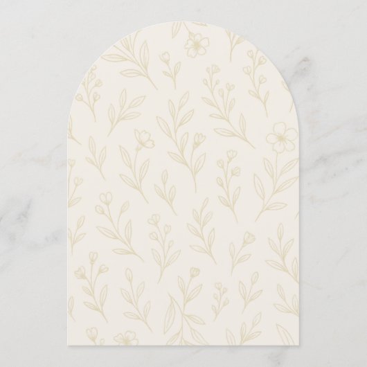 Time for Tea Floral Wildflower Bridal Shower Kaart (Achterkant)