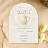 Time for Tea Floral Wildflower Bridal Shower Kaart