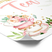 Time for Tea Party Baby is Brewing Baby Shower Poster (Hoek)