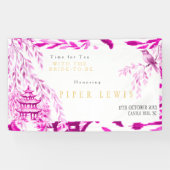 Time for Tea with the Bride -to-be Pink Banner (Horizontaal)
