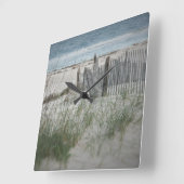 Time for the Beach Square Wall Clock Vierkante Klok (Hoek)