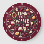 Time For Wine Fun Party Grote Klok (Voorkant)