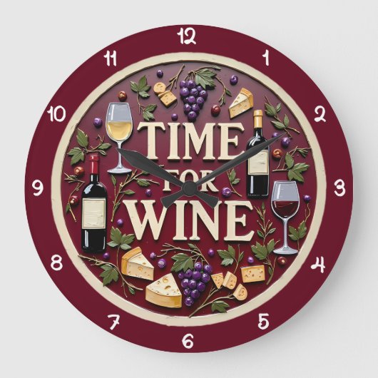 Time For Wine Grape Cheese Grote Klok (Voorkant)