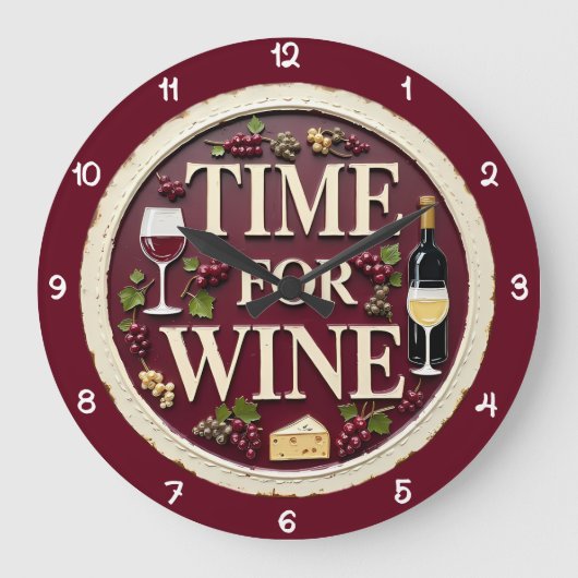 Time For Wine Grape Cheese Grote Klok (Voorkant)