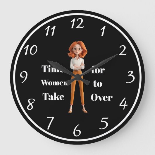 Time For Women Wall Clock Grote Klok (Voorkant)