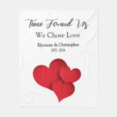 Time Found Us We Chose Love Valentine Quote Fleece Deken (Voorkant)