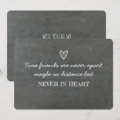 Time Friends - Wil jij mijn bruidsmeisje zijn? Kaart (Voorkant / Achterkant)