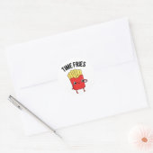 Time Fries Funny French Fries Pun Ronde Sticker (Envelop)