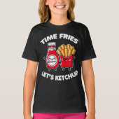 Time Fries Let's Ketchup Pun T-shirt (Voorkant)