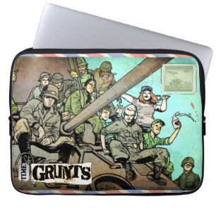 Time Grunts briefkaart laptophoes Laptop Sleeve