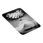 Time Hourglass handen Potlood Tekening Surreal art Magneet (Rechterzijde)