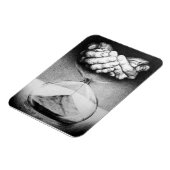 Time Hourglass handen Potlood Tekening Surreal art Magneet (Linkerzijde)