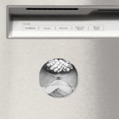 Time Hourglass handen Potlood Tekening Surreal art Magneet (Insitu (Vaatwasser))