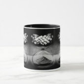 Time Hourglass handen Potlood Tekening Surreal art Mok (Midden)