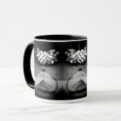 Time Hourglass handen Potlood Tekening Surreal art Mok (Voorkant links)