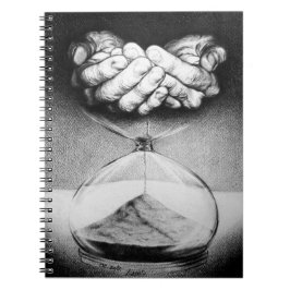 Time Hourglass handen Potlood Tekening Surreal art Notitieboek