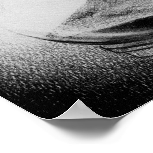 Time Hourglass handen Potlood Tekening Surreal art Poster (Hoek)