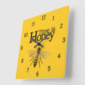 Time is Honey Vierkante Klok (Hoek)