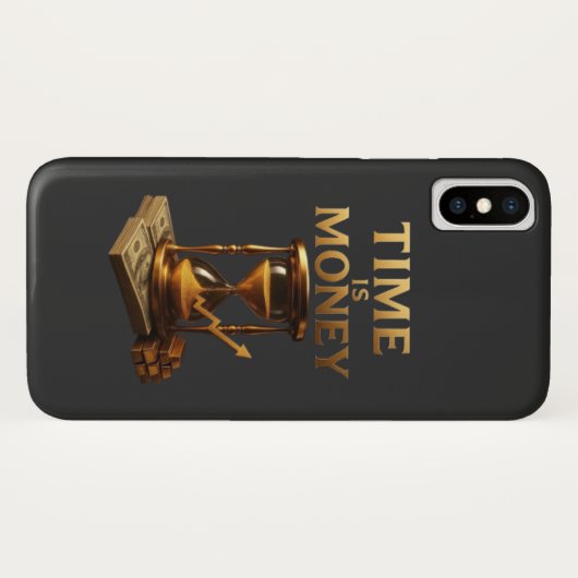 Time Is Money | Powerful Motivational Design Case-Mate iPhone Case (Achterkant (horizontaal))