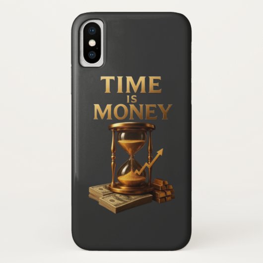 Time Is Money | Powerful Motivational Design Case-Mate iPhone Case (Achterkant)