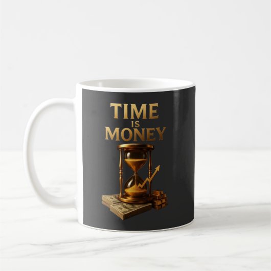 Time Is Money | Powerful Motivational Design Koffiemok (Links)