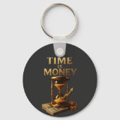 Time Is Money | Powerful Motivational Design Sleutelhanger (Voorkant)
