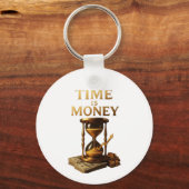 Time Is Money | Powerful Motivational Design Sleutelhanger (Achterkant)