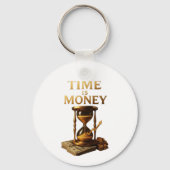 Time Is Money | Powerful Motivational Design Sleutelhanger (Achterkant)