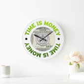 Time is Money Wall Clock Grote Klok (Huis)