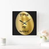 Time is Now Chic Wall Clock. Vierkante Klok (Huis)