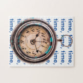 Time Jigzaag Puzzle of an Old Hand Wach Legpuzzel (Horizontaal)
