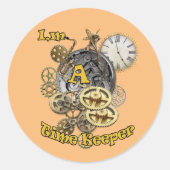 Time Keeper Ronde Sticker (Voorkant)