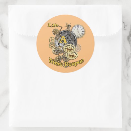 Time Keeper Ronde Sticker (Tas)