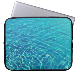 Time-lapse-foto van blauw waterlichaam laptop sleeve