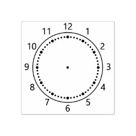 Time Learning Klok Rubber Stamp Rubberstempel