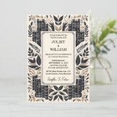 Time Library Oud Engels Boek Club Hoesje Bruiloft Kaart (Staand voorkant)