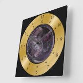 Time Machine Clock ~ Chaos Galaxy 02 ~ Time Warp ~ Vierkante Klok (Hoek)