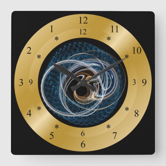 Time Machine Clock ~ Chaos Galaxy ~ Black Hole ~ I Vierkante Klok (Voorkant)