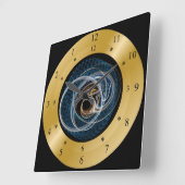 Time Machine Clock ~ Chaos Galaxy ~ Black Hole ~ I Vierkante Klok (Hoek)