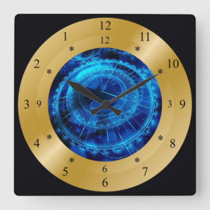 Time Machine Clock ~ Runward Forward & Backward ~ Vierkante Klok