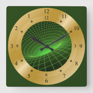 Time Machine Clock ~ Space/Time Continuum ~ Vierkante Klok
